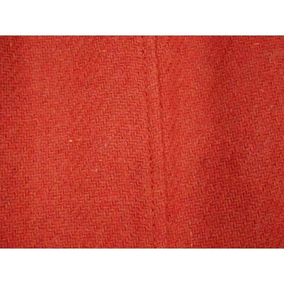 NWOT Sisley Wool Pleated Mini Skirt Red Orange 8 - Picture 3 of 4